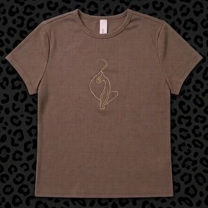 BABYPHAT brown Ribbed Tee